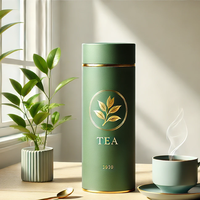 Emballages cylindriques biodégradables personnalisés pour thé et café, boîtes en carton personnalisées pour thé matcha, tubes en papier.