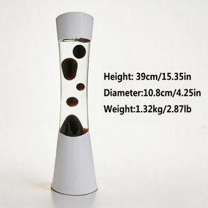 16" Black <strong>Lava</strong> <strong>Lamp</strong> with Clear Liquid &amp; White Base, Mood Light <strong>for</strong> Bedroom Office Home Decor, Night Light <strong>for</strong> Kids Adults - Product Image 5