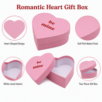 Boîtes imprimées de la série Chocolat Cœur de Luxe, boîte cadeau en papier rose en forme de cœur pour bonbons, boîte en papier personnalisée en forme de cœur
