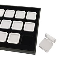 Boîte de rangement pour diamants en plastique, petite, blanche, octogonale, 47x47mm, pour exposition de pierres précieuses, organisateur pour bijouterie