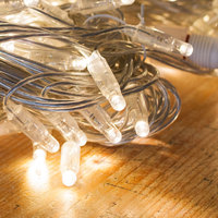 Guirlandes lumineuses LED féériques, fil en PVC transparent, 10 m, 100 LED, blanc lumière du jour, 6000 K, CRI 80, IP65, décoration de jardin extérieure pour Noël