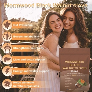 <span class=keywords><strong>Gélules</strong></span> d'Armoise, Noyer <span class=keywords><strong>Noir</strong></span> et Clou de Girofle – Nettoyant 18-<span class=keywords><strong>en</strong></span>-1 à base de Noyer <span class=keywords><strong>Noir</strong></span> et d'Armoise pour l'homme – Complément Herbal – Cure de 80 jours - Product Image 2