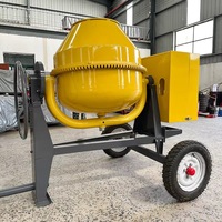 Bétonnière portative tout-terrain haute performance 4-5 m³/h, moteur 6-10 CV, pompe manuelle 350 L