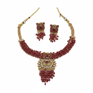 <b>Silver</b> Plated Brass Zircon Ethnic Bridal Engagement Wedding Anniversary Party Gift High Quality Jewelry Set <b>Choker</b> Necklace Drop - Product Image 2
