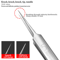 Kit d'outils de soins de la peau d'extracteur de comédon de défaut d'acné de bouton de dissolvant professionnel de points noirs