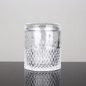 Commercio all'ingrosso Logo personalizzato Private Label di lusso Geo tagliato vuoto in vetro profumato naturale con coperchio a punta in oro per la realizzazione di candele - Product Image 6