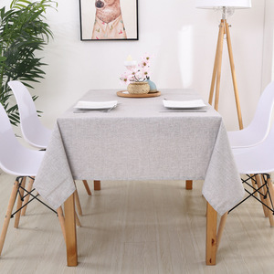 Nappe rectangulaire en coton et lin Little Cloth Maker, couleur unie, résistante à la chaleur, imperméable, pour usage domestique - Product Image 3
