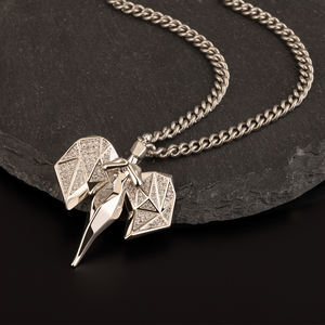 שרשרת קובנית אופנתית למסיבות, אביזר נוצץ עם עיצוב זירקון ואבני חן, במבצע חם - Product Image 3