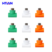 Kit de raccords de tuyauterie PPR de différentes couleurs, incluant coudes, tés et raccords de tuyauterie - Convient aux systèmes de tuyauterie d'eau chaude/froide