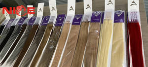 Prix de gros V Light Double Drawn Cheveux russes Raw Remy UV Light Extensions de cheveux humains - Product Image 5
