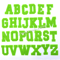 Écussons personnalisés de lettres brodées en 3D de l'alphabet taille personnalisée logo couleur lettre en chenille patchs de broderie à repasser pour chapeaux