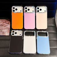 Coque de téléphone de luxe antichoc IMD avec cadre d'appareil photo diamanté et dragonnes pour iPhone 17/18 Pro Max, 14/15/16, 17e