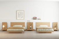 GCON Offre Spéciale Lit en bois de luxe moderne King Size Design classique pour la maison Chambre à coucher Hôtel Ensembles de meubles