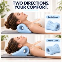 Attelle de nuque en EVA avec points de massage, coussin de soutien cervical réglable pour étirements et relaxation à domicile