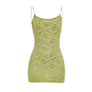 Robe d'été pour femmes Viviblook D26DS073, nouvelle robe sexy en dentelle patchwork, dos nu, sans manches, mini robe moulante pour femmes - Product Image 5
