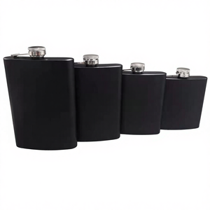 Cadeaux de mariage : Flasque à vin en acier inoxydable noir mat de 6 oz pour hommes, pour liqueur et <span class=keywords><strong>whisky</strong></span> - Product Image 2