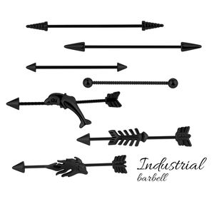 14G Chirurgisch Staal <span class=keywords><strong>Industrial</strong></span> Barbell Voor Vrouwen Mannen Twist Kraakbeen Earring Helix Tragus Body <span class=keywords><strong>Piercing</strong></span> Sieraden - Product Image 6