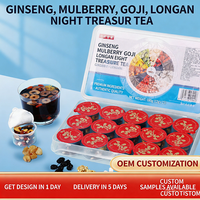 Thé aux huit trésors Ginseng, Mûre, Goji, Longane, en mini-boîtes individuelles, Thé aux herbes nourrissant de Bozhou, Vente en gros, Marque privée