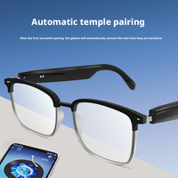 Nouvelles lunettes intelligentes GS01 audio, technologie noire, ultra légères, monture unisexe, verres photochromiques anti-lumière bleue