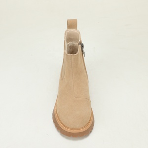 Botas <span class=keywords><strong>Chelsea</strong></span> <span class=keywords><strong>de</strong></span> Ante Caqui Elásticas para Niños con Cremallera Lateral, Suela Gruesa Antideslizante, Botas Casuales <span class=keywords><strong>de</strong></span> Otoño Invierno para Niños y Niñas - Product Image 5