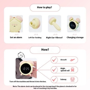 Nouvel Arrivage : Vibrateur de Luxe pour Adultes en ABS, Tendance, Contrôle par Application, Jouets Sexuels Intelligents, <span class=keywords><strong>Horloge</strong></span> de Table Intérieure, Réveil Féminin à Motif Dessin Animé - Product Image 4
