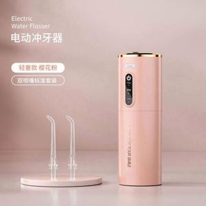 Hydropulseur dentaire manuel 3 modes 2 embouts de jet interchangeables 300 ml étanche IPX7 poignée en acier brosse en nylon irrigateur buccal - Product Image 6