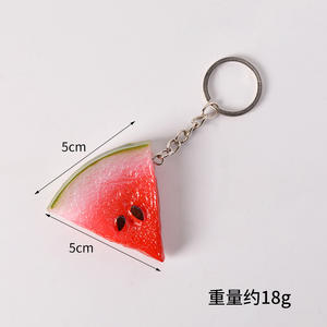 سلسلة مفاتيح غذائية بلاستيكية ثلاثية الأبعاد وصلت حديثًا ، نموذج لعبة البطيخ الإبداعي ، فاكهة محاكاة لهدايا العام الجديد - Product Image 3