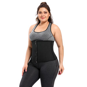 Clips de cremallera y gancho de talla grande, entrenador de cintura de látex suave, fundas adelgazantes, fajas, <span class=keywords><strong>7</strong></span> huesos de acero, moldeador de mujer - Product Image 3