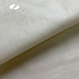 Groothandel 210gsm Mode Eco-Vriendelijke Natuurlijke Zachte Linnen Lyocell Twill Mix Visgraatstof Op Voorraad Voor Kleding - Product Image 1