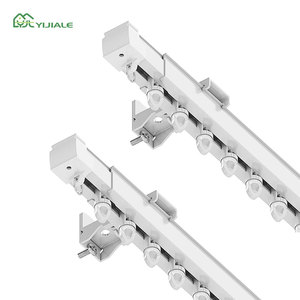 YIJIALE En gros <span class=keywords><strong>Tringle</strong></span> à rideau de 120,6 pouces pour séparateur de pièce, rails de plafond extensibles pour piste de gazebo suspendue - Product Image 1