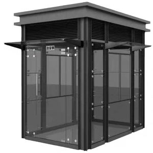 Cabine de sécurité en acier, structure étanche, ouverture latérale, design industriel, pour usage extérieur - Product Image 1