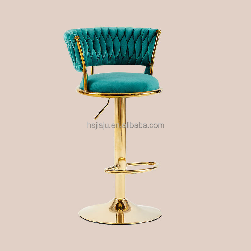 Commercial Stainless Steel Modern Swivel Velvet