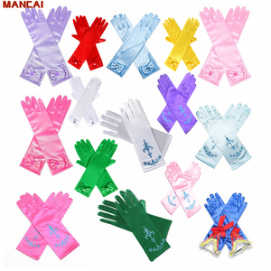 <span class=keywords><strong>Gants</strong></span> longs pour enfants, accessoires de photographie, bleu, rose, jaune, vert, accessoires de princesse, Costume de fête Elsa pour enfants - Product Image 1