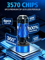 Phares automobiles à double lentille laser Fish Eye, faisceau Hi/Lo, projecteur H4 Mini Bi-LED, feux de route pour camion et voiture universels