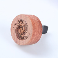 Diffuseur en bois moderne 56H pour maison et voiture avec motif gravé, support de parfum en bois de noyer noir pour grille d'aération de voiture