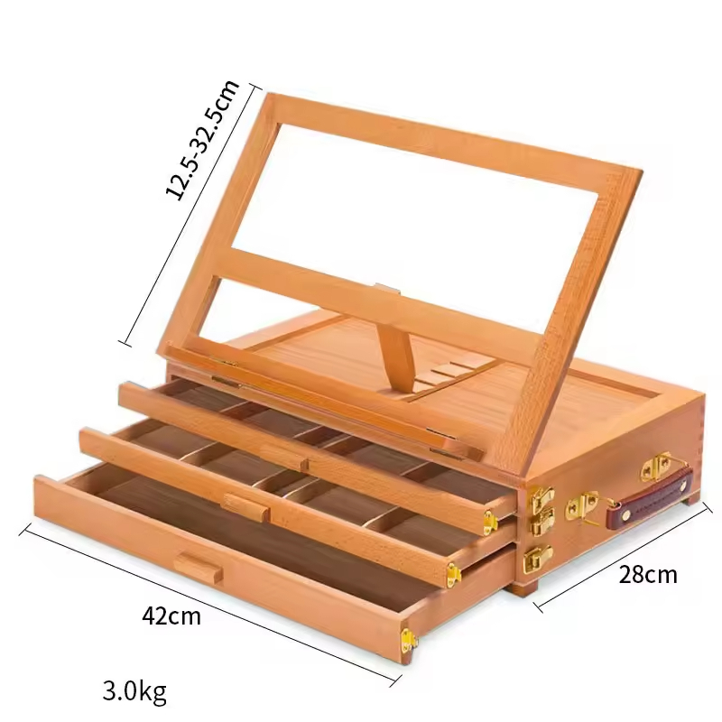 face paint case with table