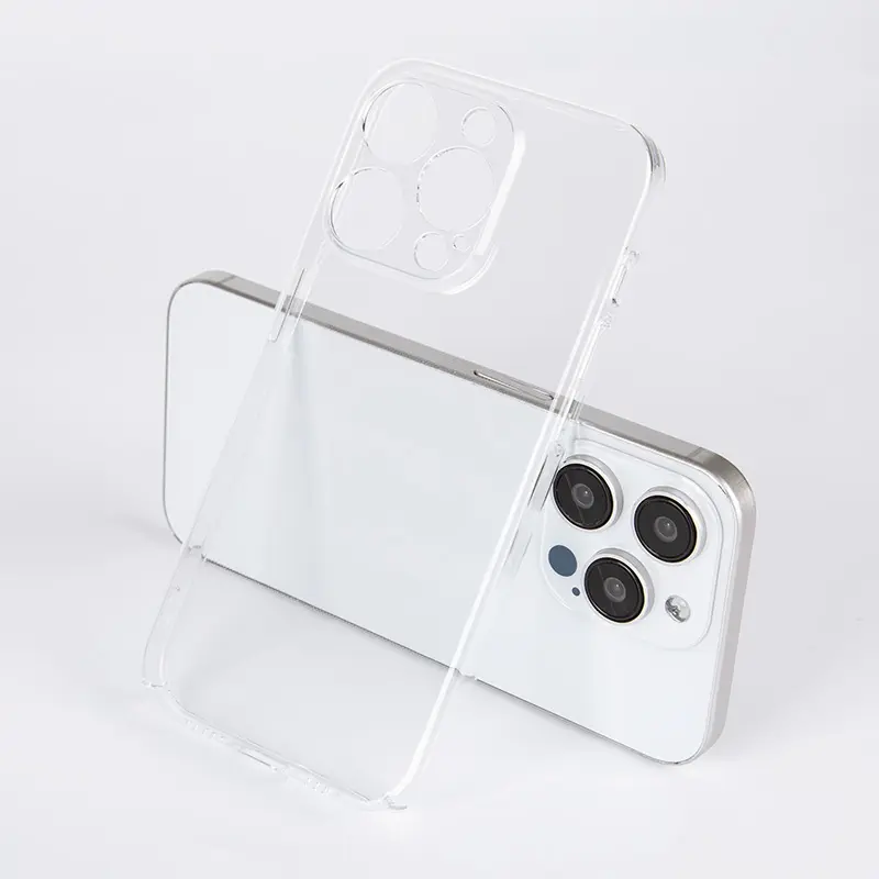 Capa de cristal para celular iPhone 15 Pro Max transparente, capa traseira transparente para iPhone 15 Pro