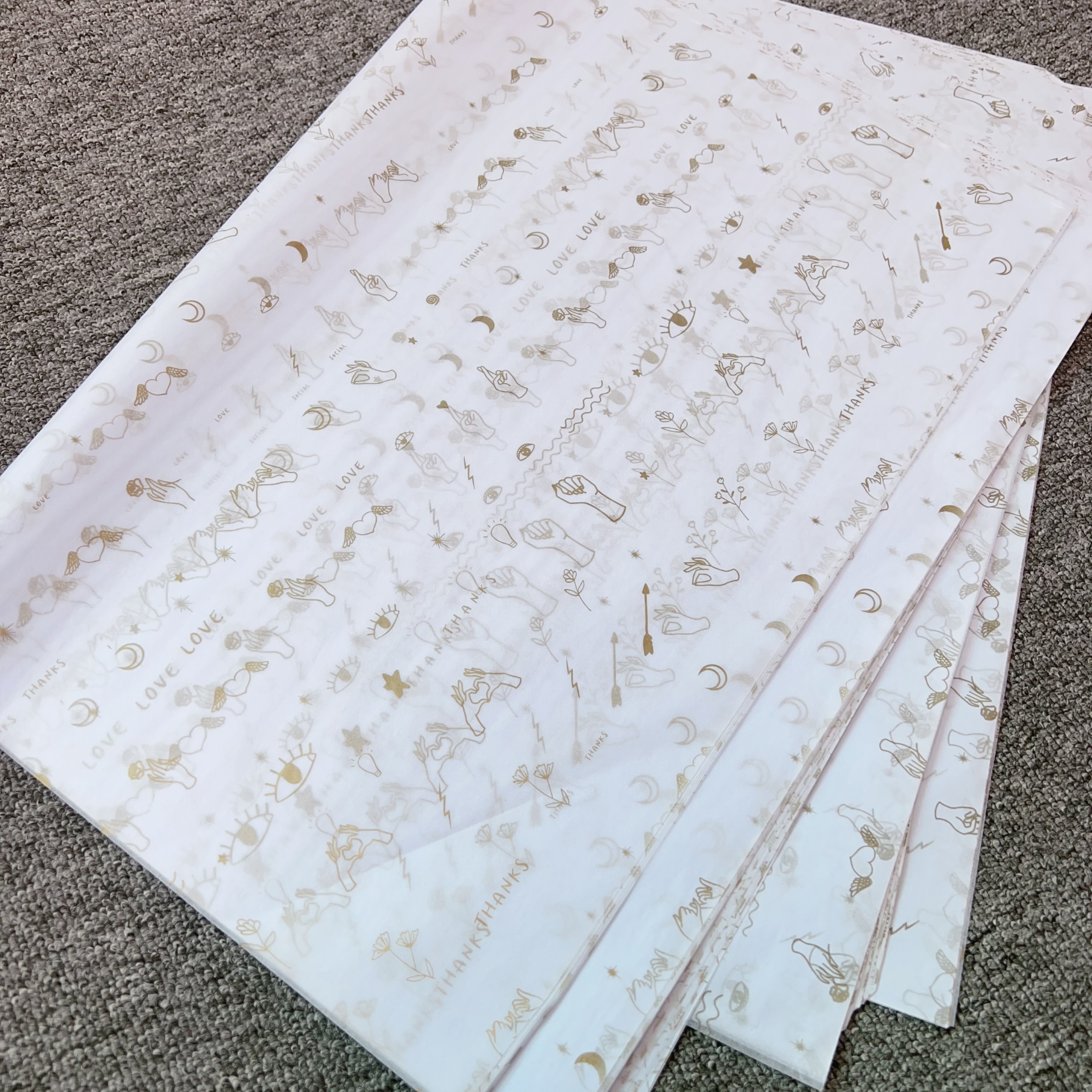 High Quality White Tissue Paper Wrapping Tissue Paper for Packaging or Customized Printed Clothing Tissue Paper