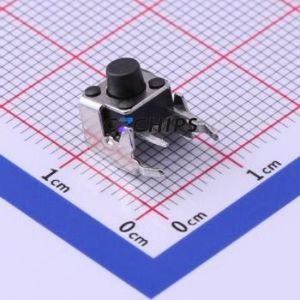 UK-B02124G60-AQ25Y Tactile Switch Bent Lead Through Hole,6x6mm Single Pole Single Throw Round Button 2.5N Right Angle Insert - Product Image 1