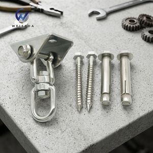 Crochet <span class=keywords><strong>de</strong></span> suspension rotatif polyvalent avec plaque fixe et <span class=keywords><strong>kit</strong></span> <span class=keywords><strong>de</strong></span> suspension en acier inoxydable robuste <span class=keywords><strong>pour</strong></span> usage commercial - Product Image 1