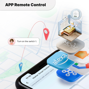 MOES Tuya Matter WiFi Switch Module 2 Gang Automatización inteligente Relé Temporizador Aplicación Control remoto Funciona con <span class=keywords><strong>Alexa</strong></span> Google Home <span class=keywords><strong>Apple</strong></span> - Product Image 6