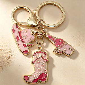 <b>Men</b> Fashion Western Cowboy <b>Keyring</b> Zinc Alloy Cowboy Hat Shape Key Chain Custom Logo Souvenir Accessories - Product Image 4