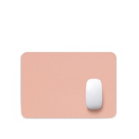Petit tapis de souris en cuir de couleur pure avec repose-poignet pour garçons filles étudiant bureau utilisation en gros pour la salle de classe dortoir