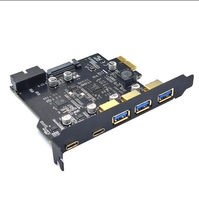 5Gbps 3 Port Tipe C + 2 Port tipe A USB3.2 Gen1 PCIe adaptor PCI-E USB kartu ekspansi dengan RENSAS D720201 Chipset