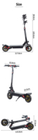 Ab almanya depo mevcut e-scooter yetişkinler için 1000W katlanır elektrikli scooter
