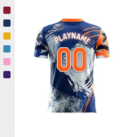 Camiseta de Fútbol Personalizada Más Vendida, 100% Poliéster, Secado Rápido, Anti-UV, con un Moderno Diseño de Camiseta Corta