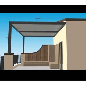 Nouveaux produits Pergola en aluminium pour extérieur <span class=keywords><strong>6X3</strong></span> Toit de pergola en aluminium Isolation professionnelle Motorisée Pergolas en aluminium pour amoureux - Product Image 4