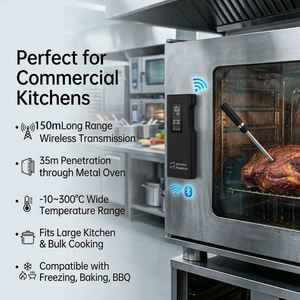 Termómetro Digital Inalámbrico de Largo Alcance para Carne, con Bluetooth, WiFi, Resistente al Agua IP68, Termómetro para Barbacoa con Aplicación - Product Image 6