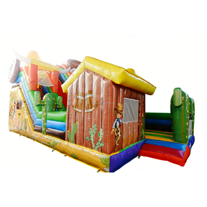 Lilytoys Tobogán Inflable con Diseño de Granja Occidental para Niños, con Pista de Deslizamiento Rápido y Circuito de Obstáculos, Equipo de Juego de PVC - Product Image 3