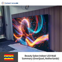 Canbest Fiw P1.86 1.86Mm Screen Screen layar tampilan dinding Video Led dalam ruangan untuk Salon kecantikan di Belanda